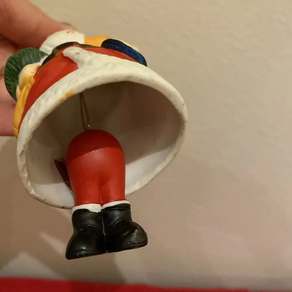 Santa Porcelain Bell‎ W/ Pants Clapper